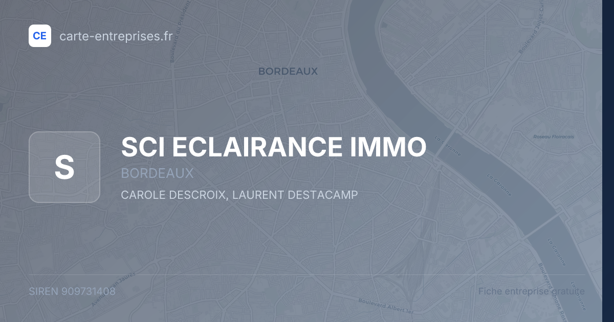 SCI ECLAIRANCE IMMO — 909731408 — fiche entreprise