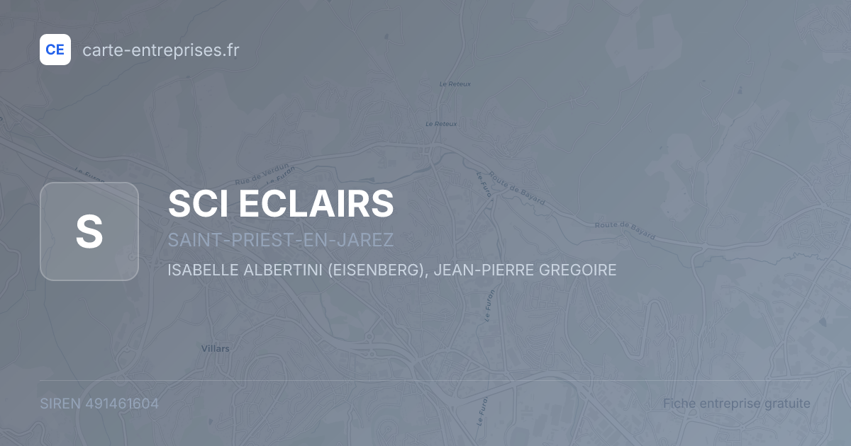 SCI ECLAIRS — 491461604 — fiche entreprise