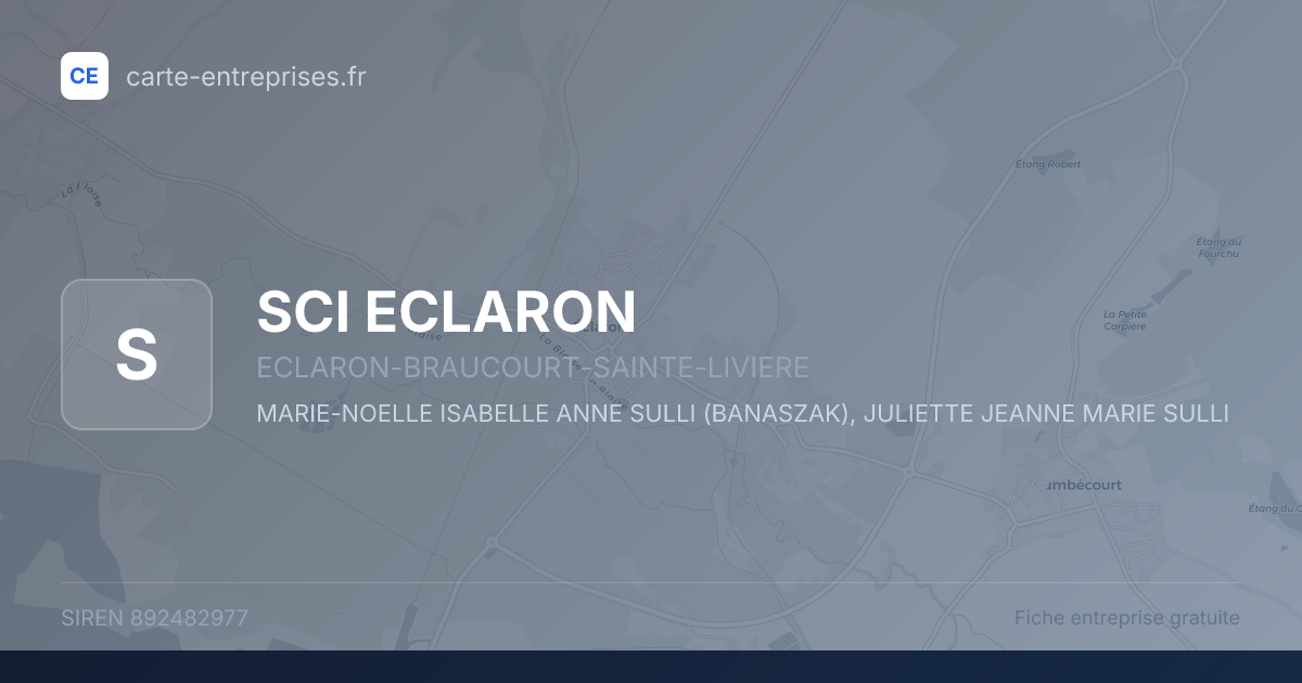 SCI ECLARON — 892482977 — fiche entreprise