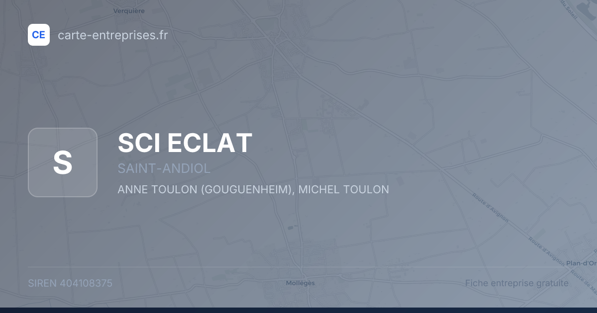SCI ECLAT — 404108375 — fiche entreprise