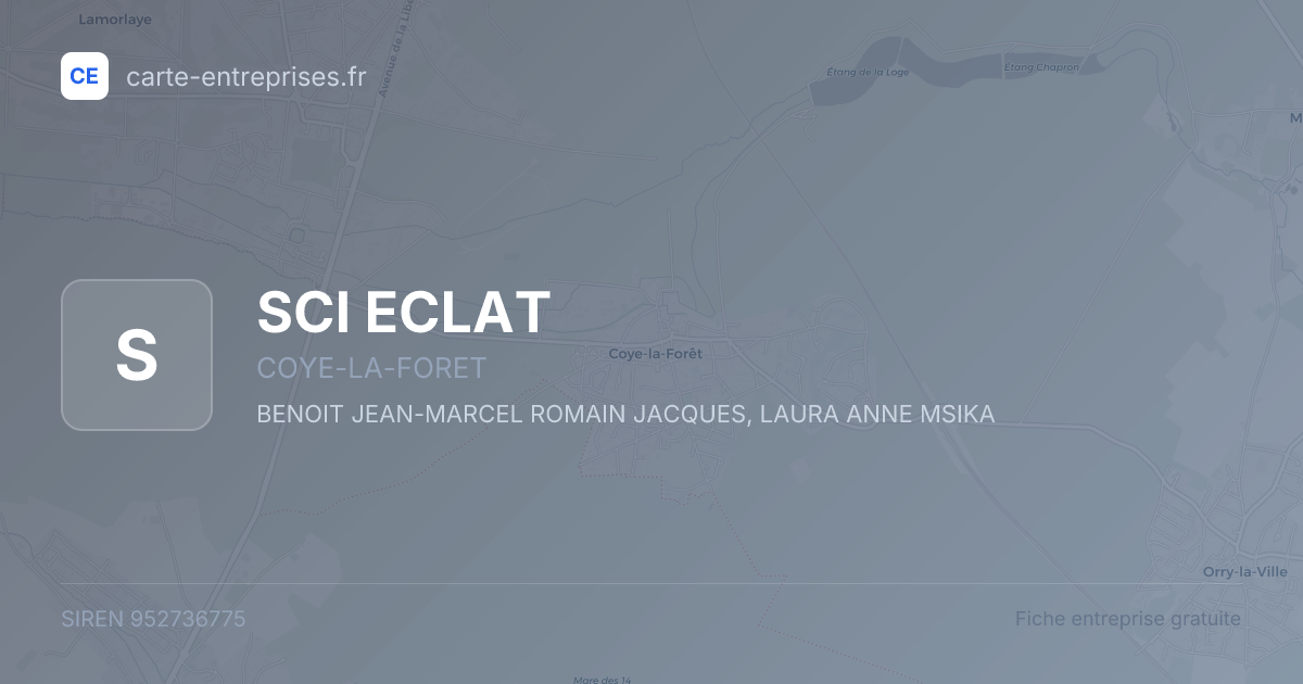 SCI ECLAT — 952736775 — fiche entreprise