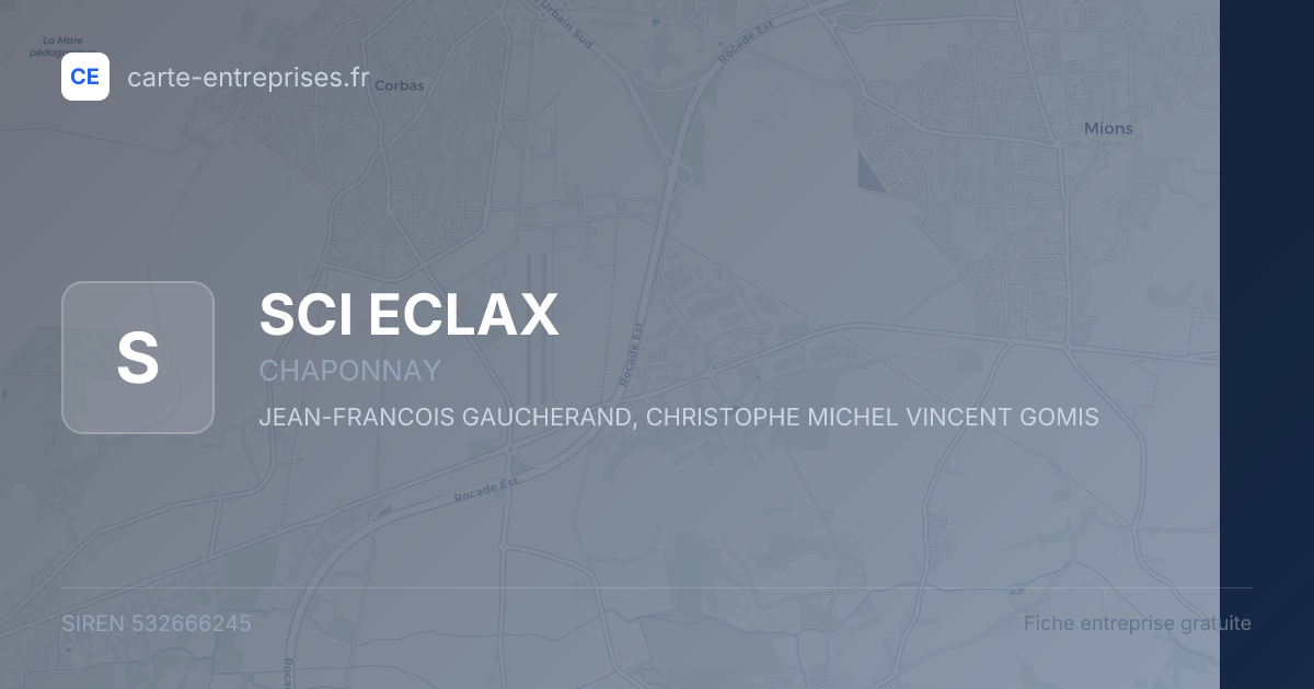 SCI ECLAX — 532666245 — fiche entreprise