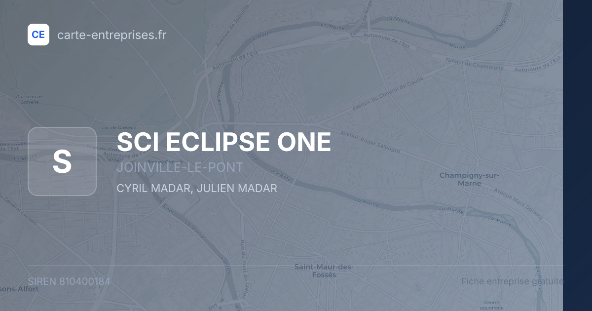 SCI ECLIPSE ONE — 810400184 — fiche entreprise