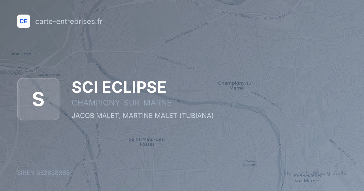 SCI ECLIPSE — 352638365 — fiche entreprise