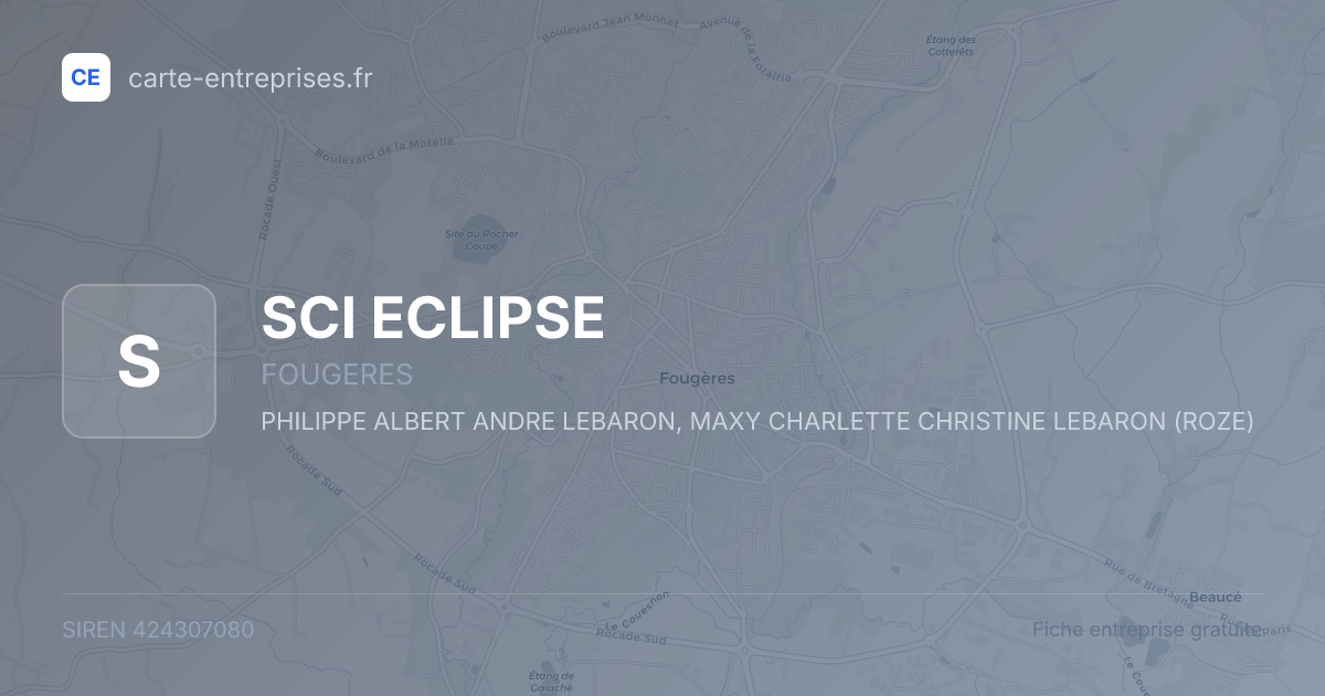 SCI ECLIPSE — 424307080 — fiche entreprise