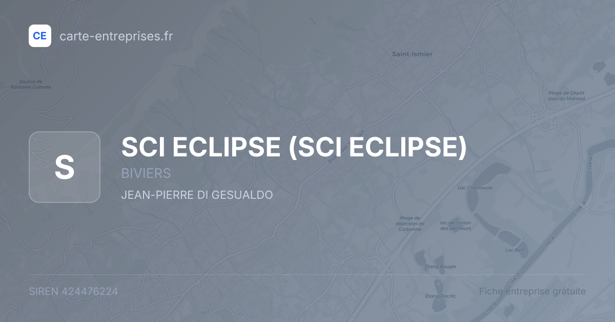 SCI ECLIPSE — 424476224 — fiche entreprise