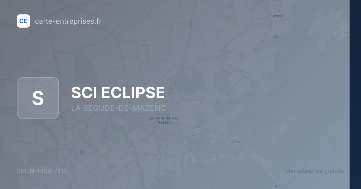 SCI ECLIPSE — 449917418 — fiche entreprise