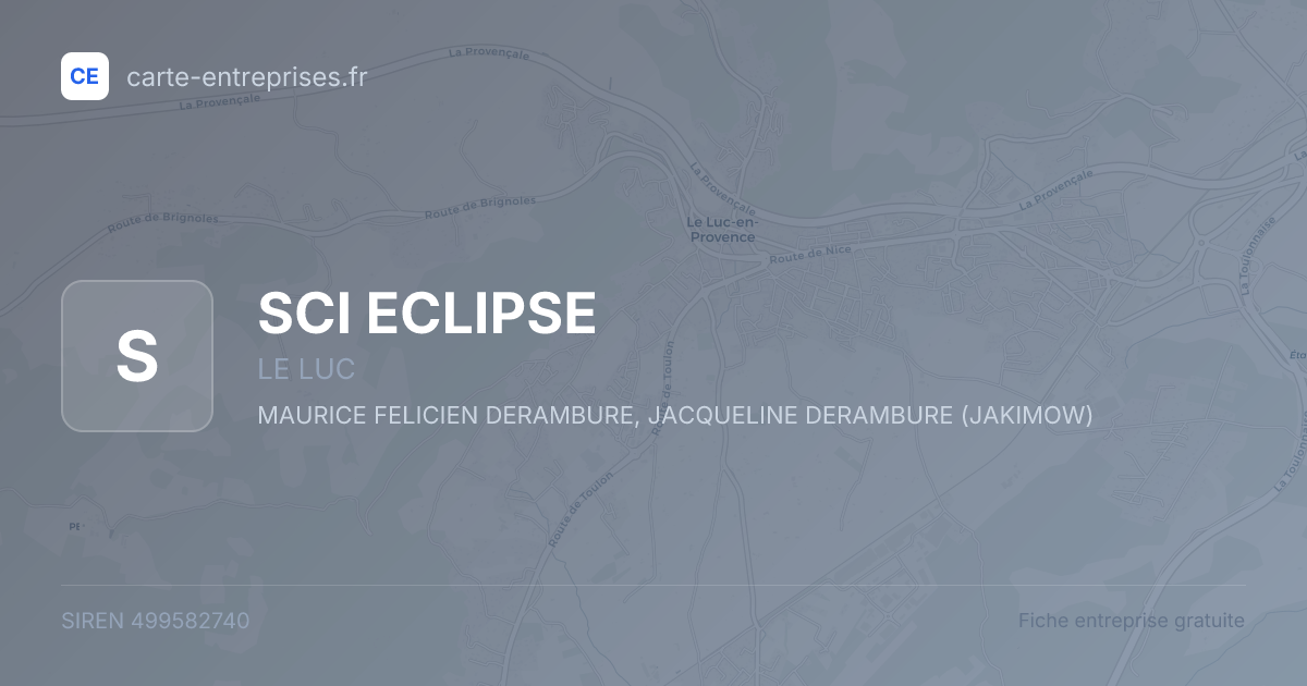 SCI ECLIPSE — 499582740 — fiche entreprise