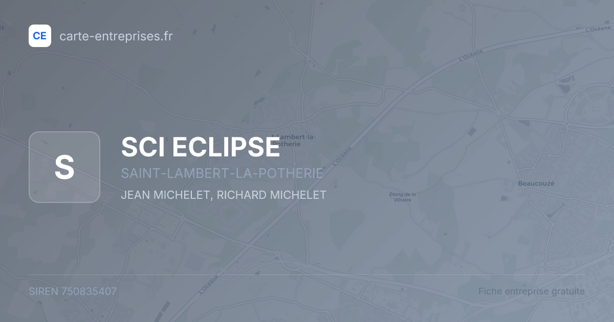 SCI ECLIPSE — 750835407 — fiche entreprise