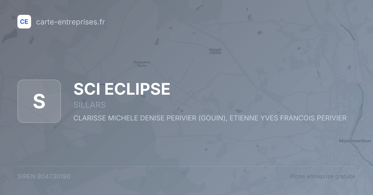 SCI ECLIPSE — 804730190 — fiche entreprise