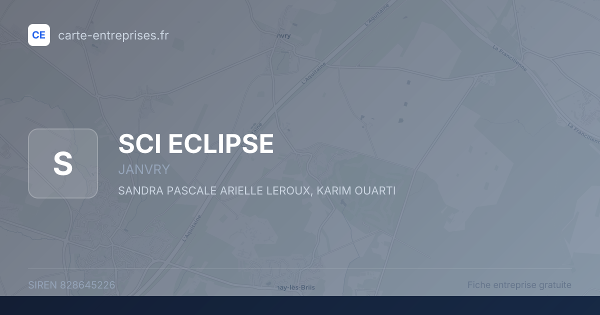 SCI ECLIPSE — 828645226 — fiche entreprise