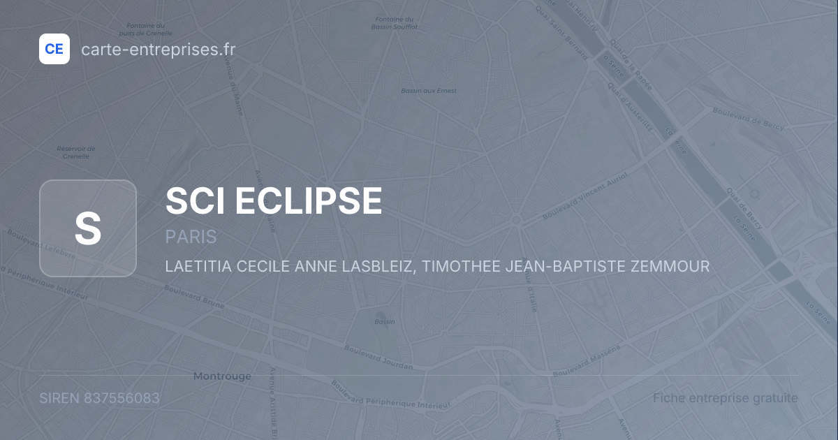 SCI ECLIPSE — 837556083 — fiche entreprise