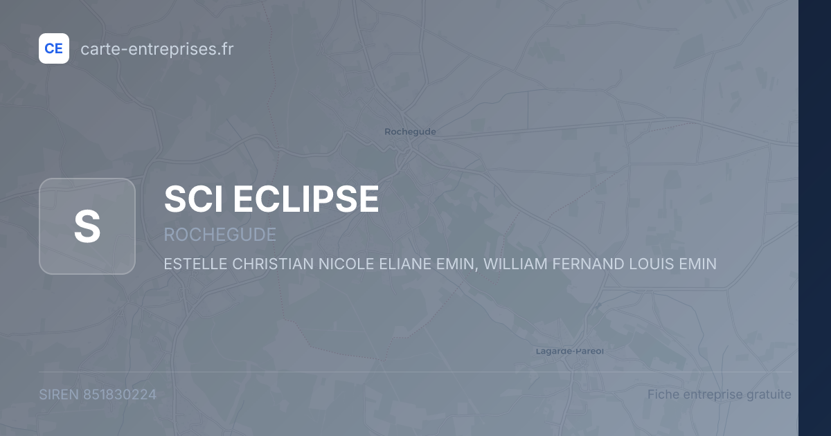 SCI ECLIPSE — 851830224 — fiche entreprise