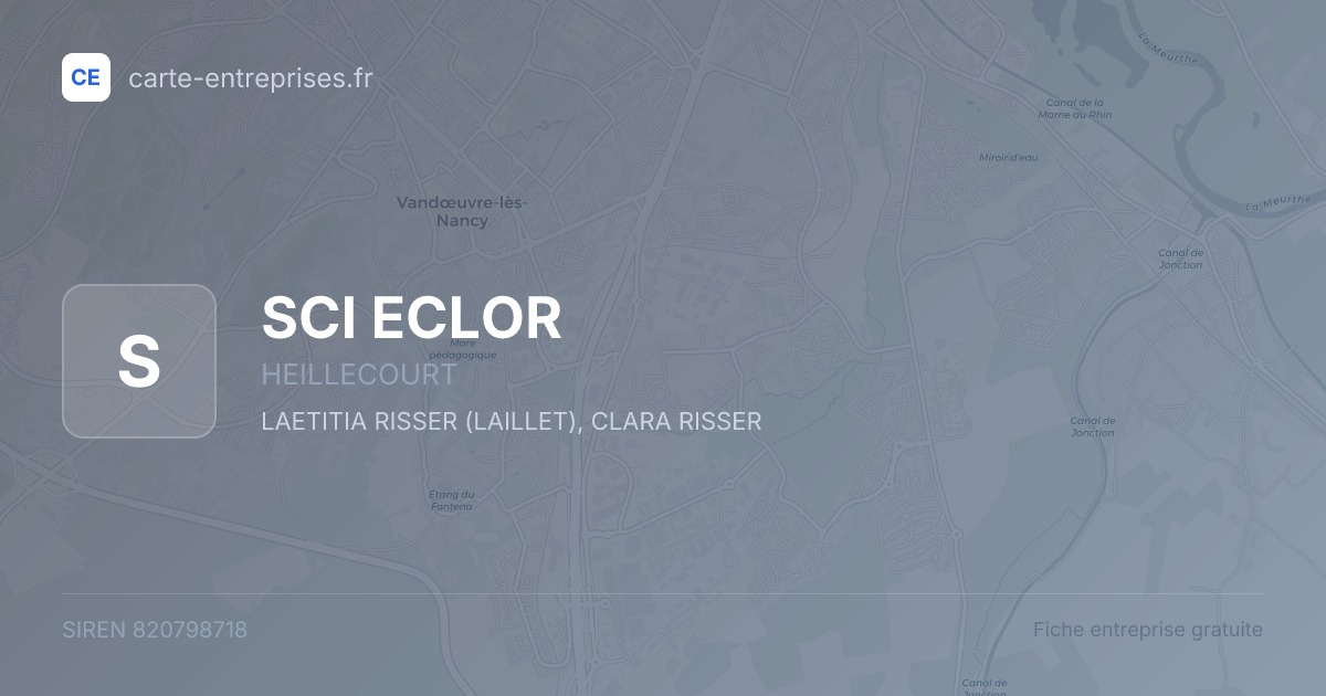 SCI ECLOR — 820798718 — fiche entreprise