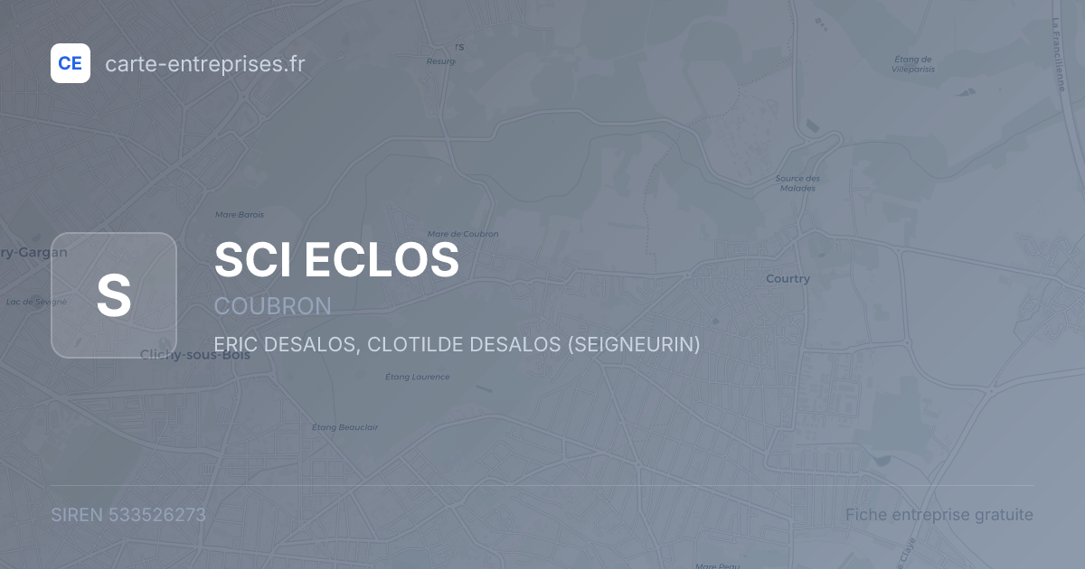 SCI ECLOS — 533526273 — fiche entreprise