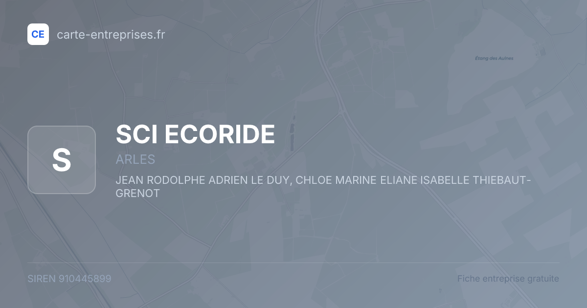 SCI ECORIDE — 910445899 — fiche entreprise
