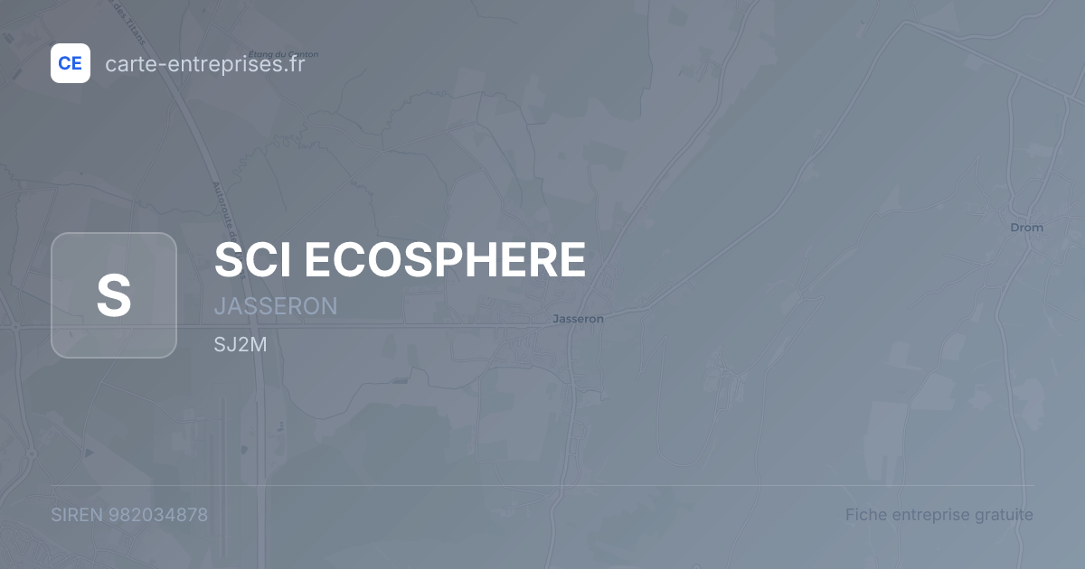 SCI ECOSPHERE — 982034878 — fiche entreprise