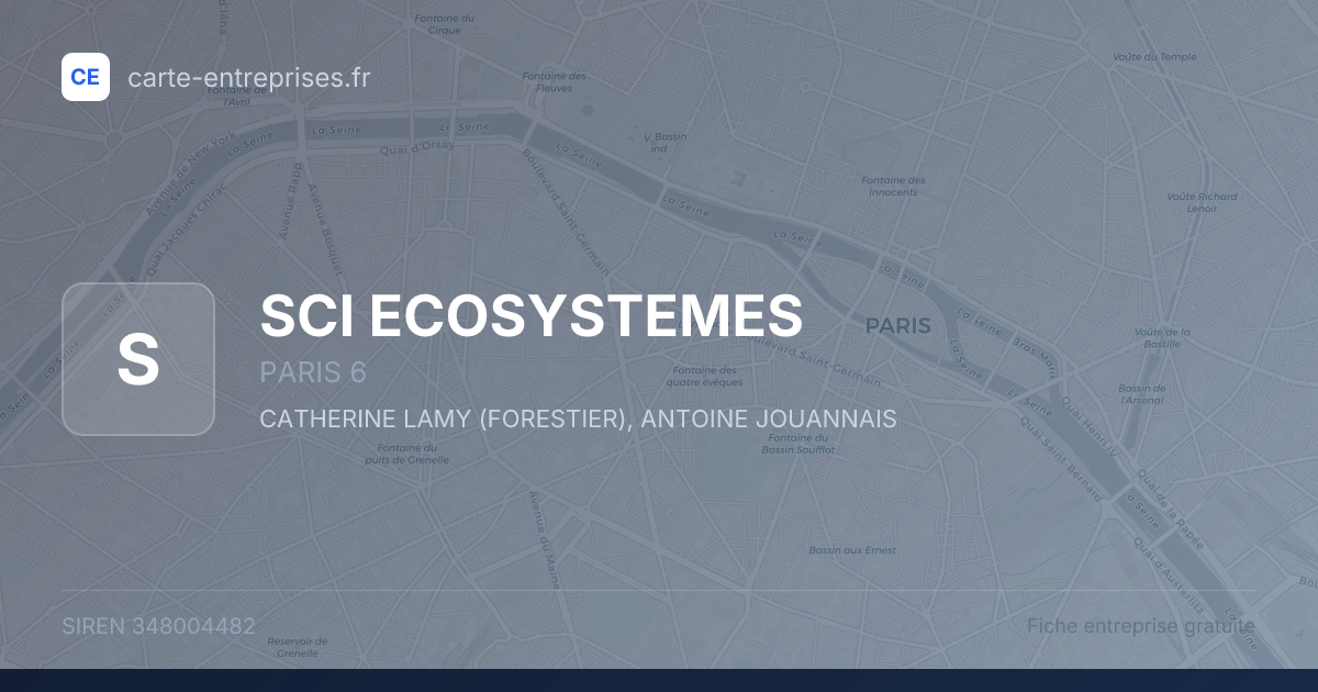 SCI ECOSYSTEMES — 348004482 — fiche entreprise