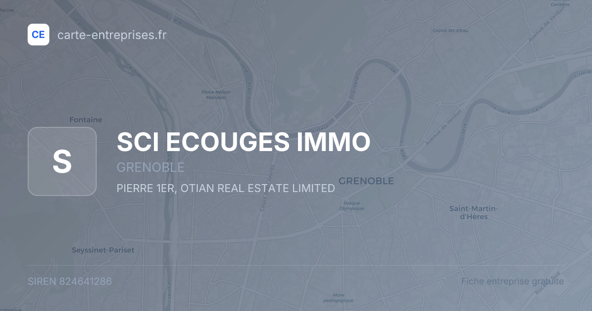 SCI ECOUGES IMMO — 824641286 — fiche entreprise