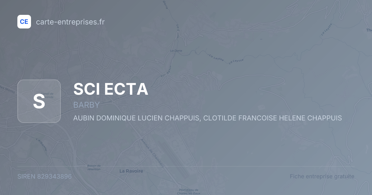 SCI ECTA — 829343896 — fiche entreprise