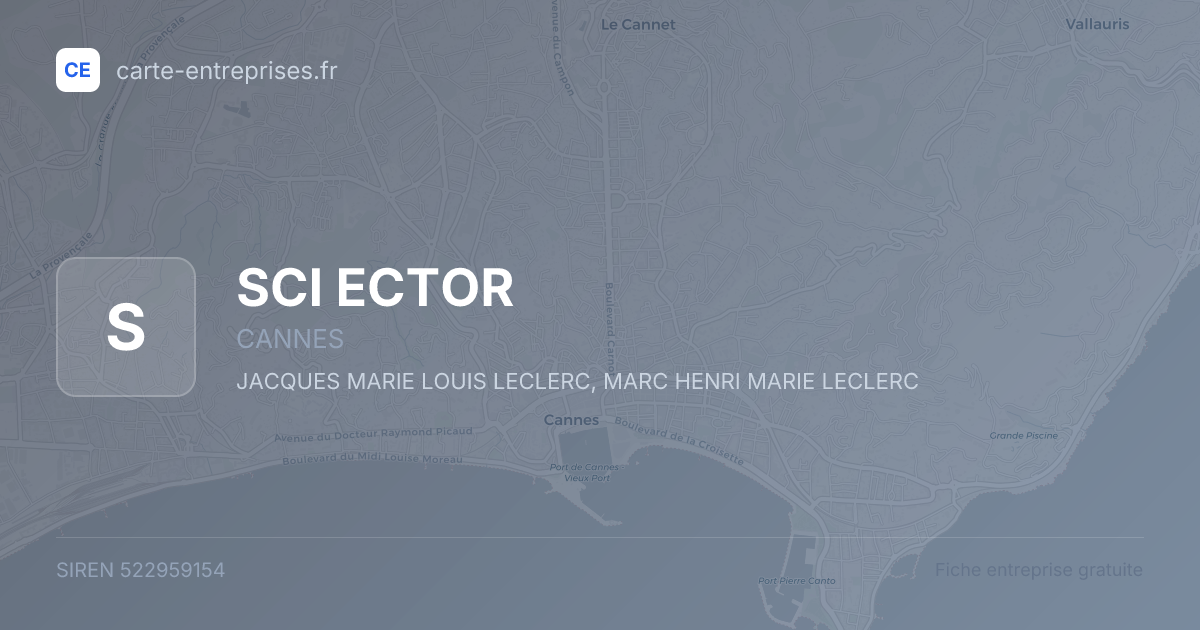 SCI ECTOR — 522959154 — fiche entreprise