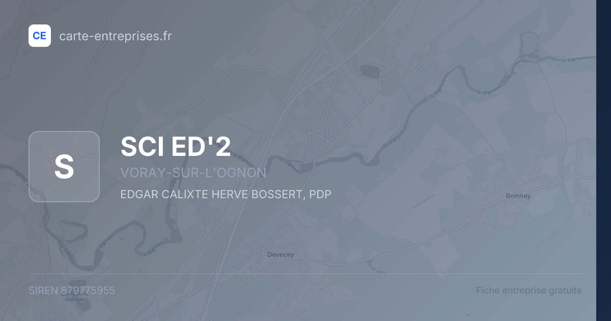 SCI ED'2 — 879775955 — fiche entreprise
