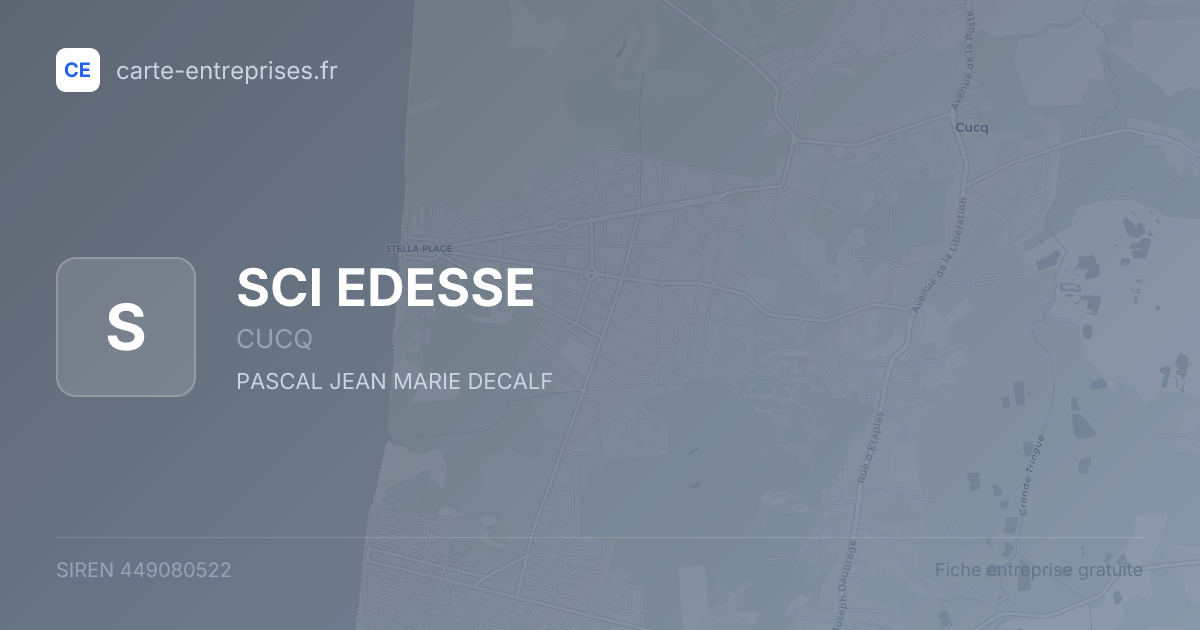 SCI EDESSE — 449080522 — fiche entreprise