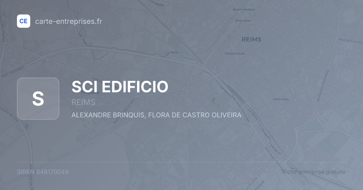 SCI EDIFICIO — 848170049 — fiche entreprise