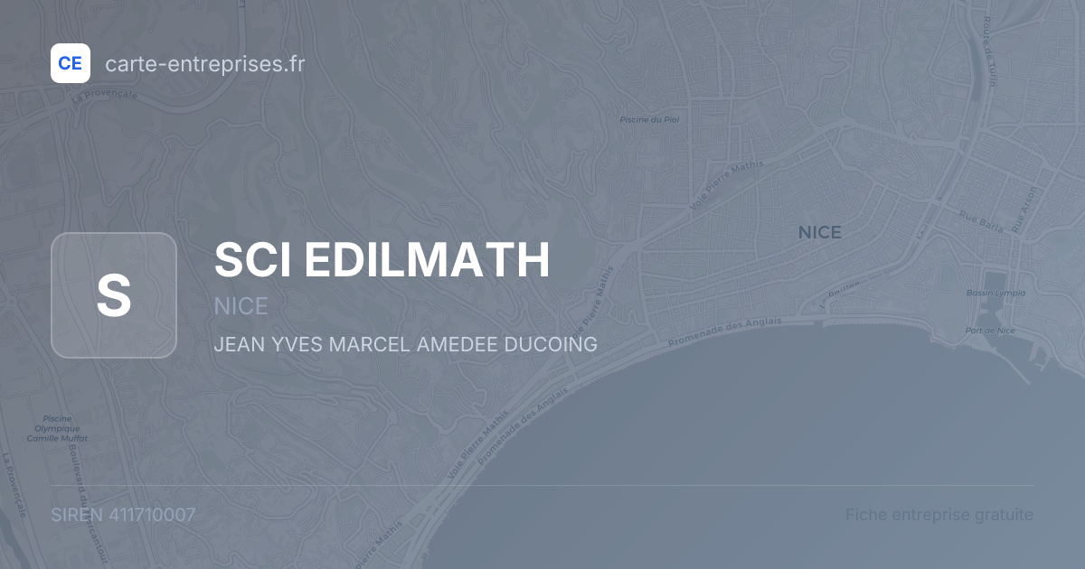 SCI EDILMATH — 411710007 — fiche entreprise