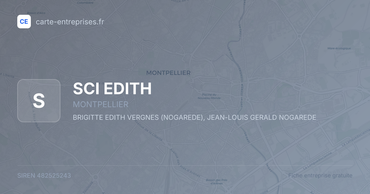 SCI EDITH — 482525243 — fiche entreprise