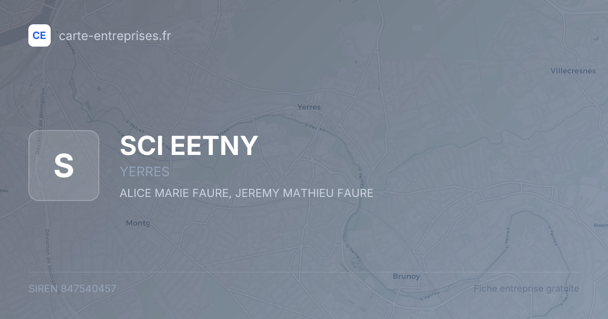 SCI EETNY — 847540457 — fiche entreprise