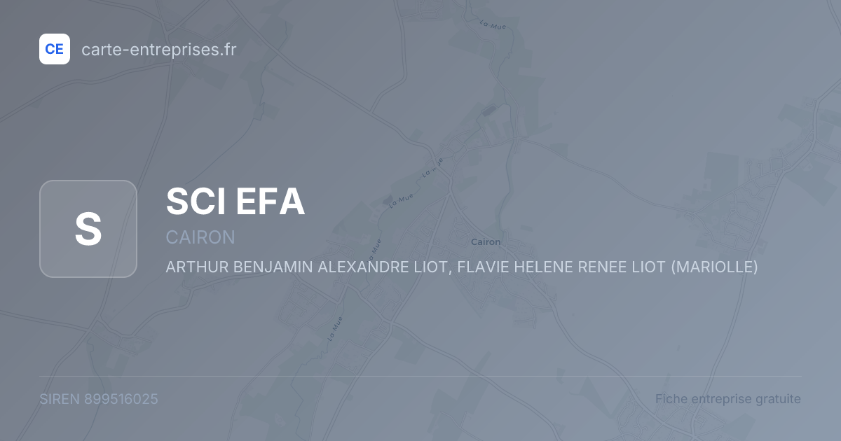 SCI EFA — 899516025 — fiche entreprise