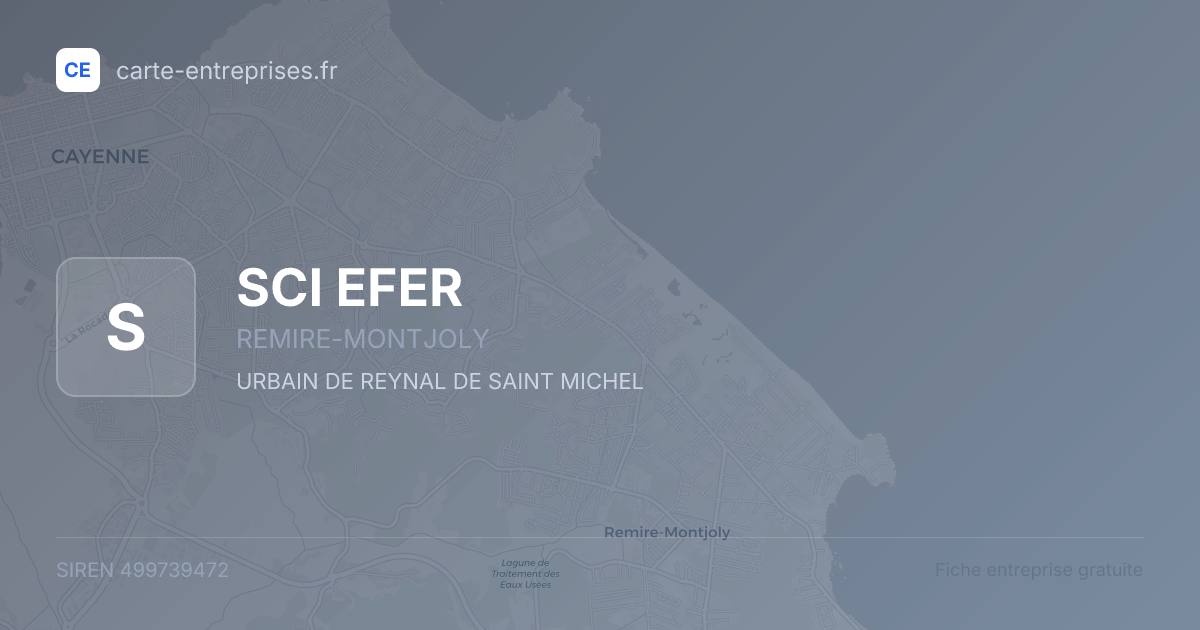 SCI EFER — 499739472 — fiche entreprise