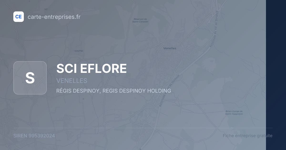SCI EFLORE — 995392024 — fiche entreprise