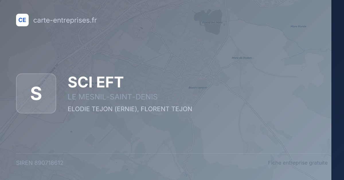 SCI EFT — 890718612 — fiche entreprise