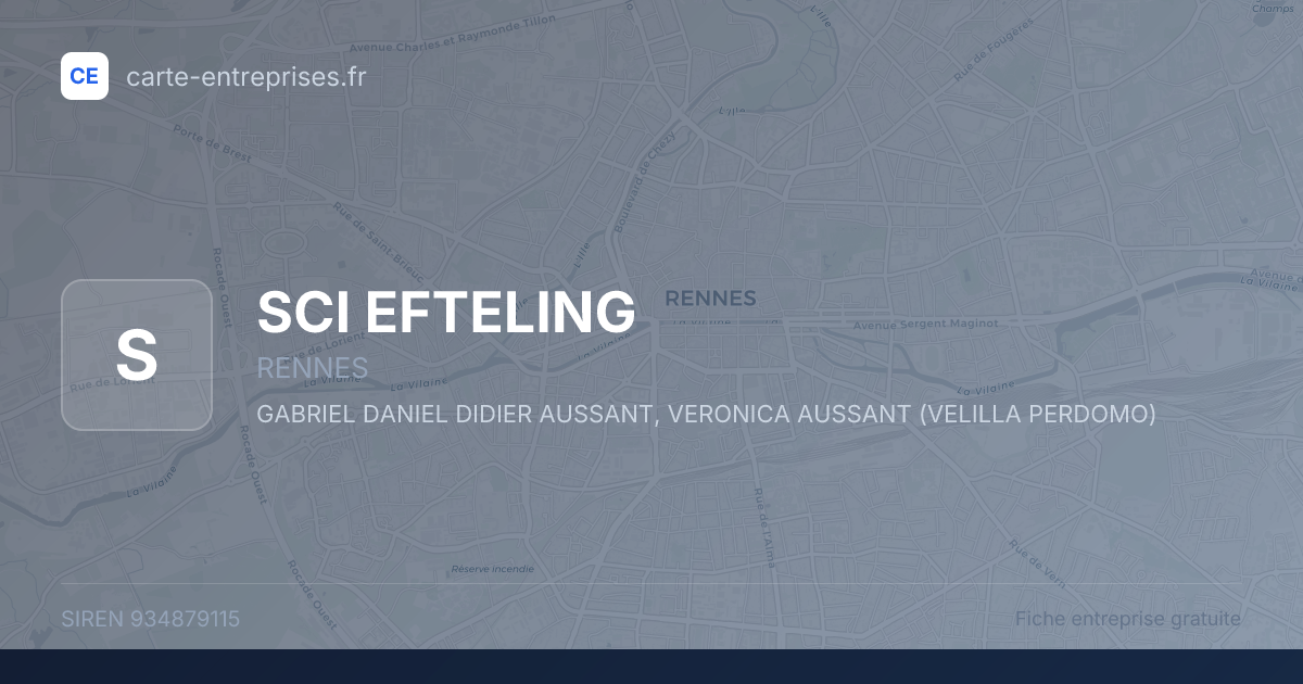 SCI EFTELING — 934879115 — fiche entreprise