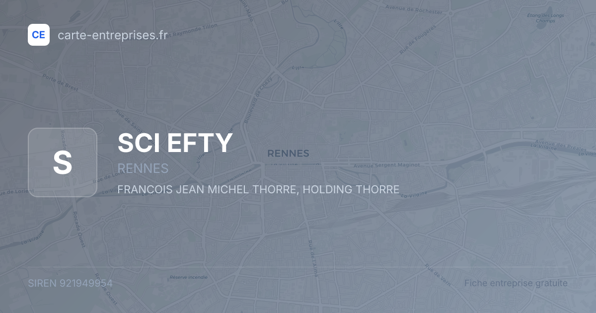 SCI EFTY — 921949954 — fiche entreprise