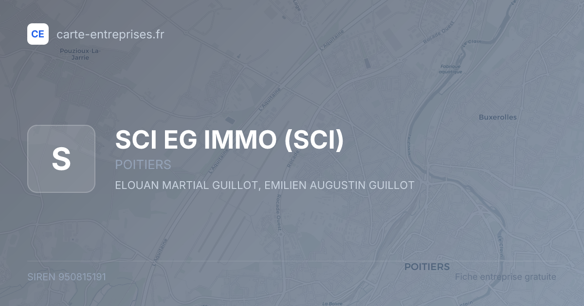 SCI EG IMMO (SCI) — 950815191 — fiche entreprise