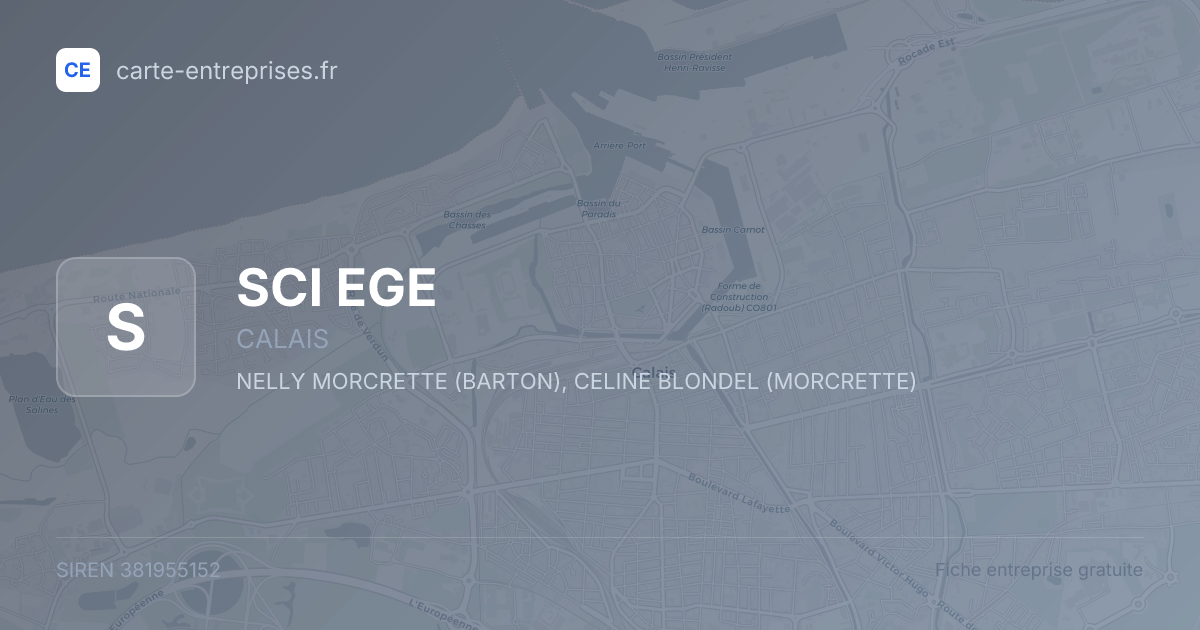 SCI EGE — 381955152 — fiche entreprise