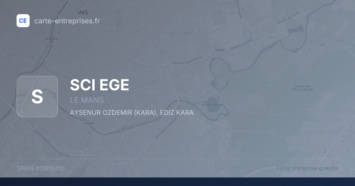 SCI EGE — 451810410 — fiche entreprise