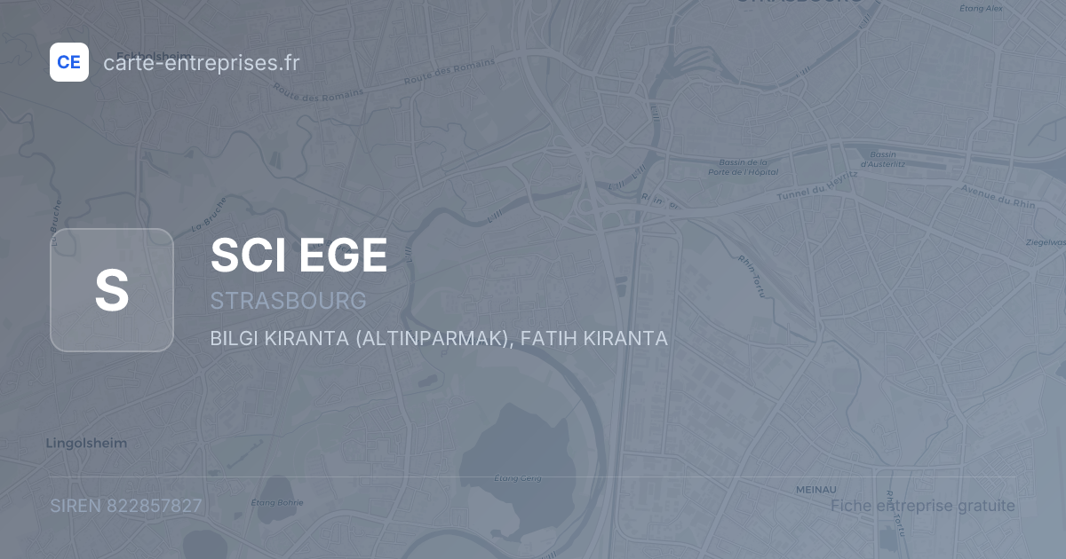 SCI EGE — 822857827 — fiche entreprise