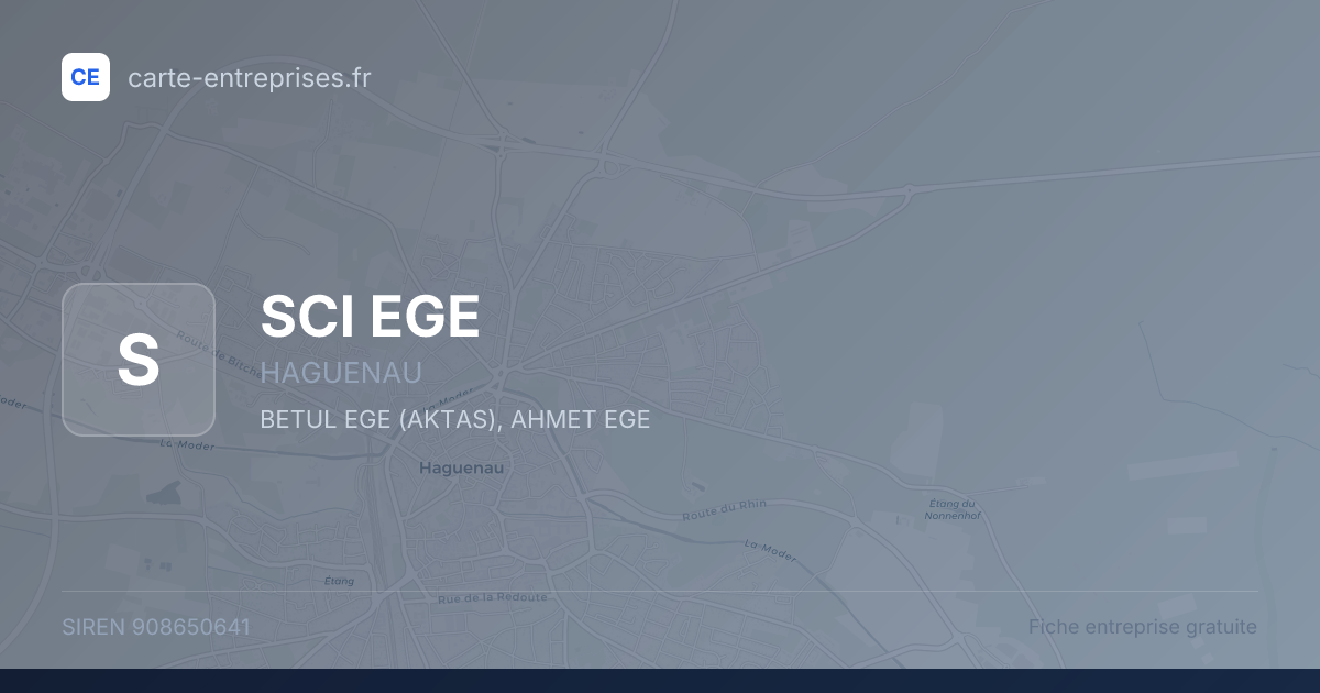 SCI EGE — 908650641 — fiche entreprise