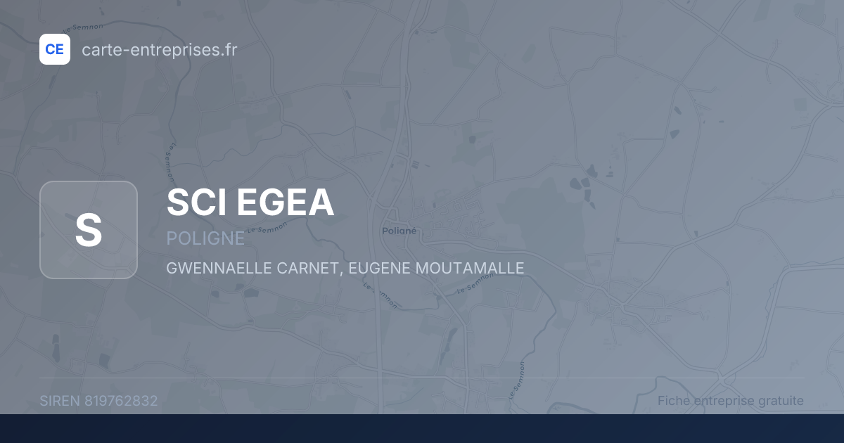SCI EGEA — 819762832 — fiche entreprise