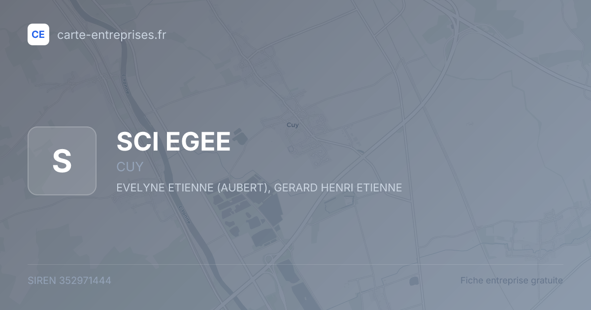 SCI EGEE — 352971444 — fiche entreprise