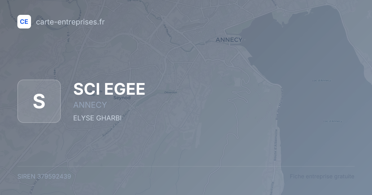SCI EGEE — 379592439 — fiche entreprise