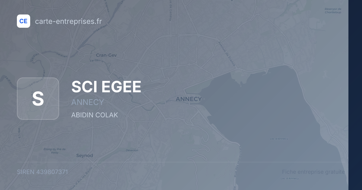 SCI EGEE — 439807371 — fiche entreprise