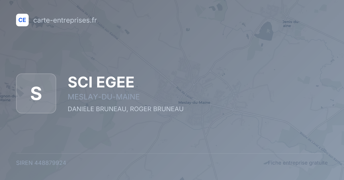 SCI EGEE — 448879924 — fiche entreprise