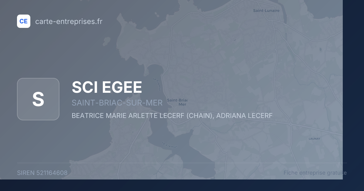 SCI EGEE — 521164608 — fiche entreprise