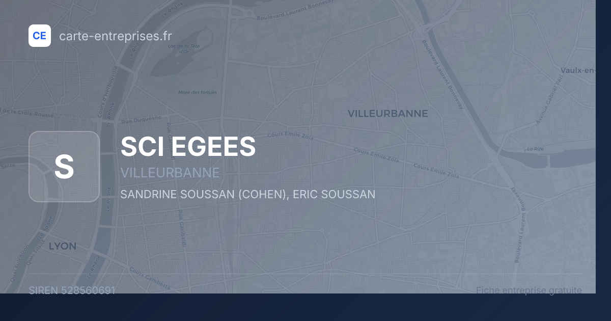 SCI EGEES — 528560691 — fiche entreprise