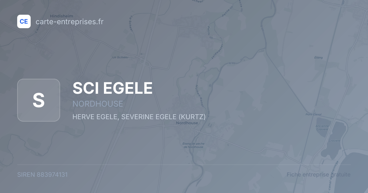 SCI EGELE — 883974131 — fiche entreprise